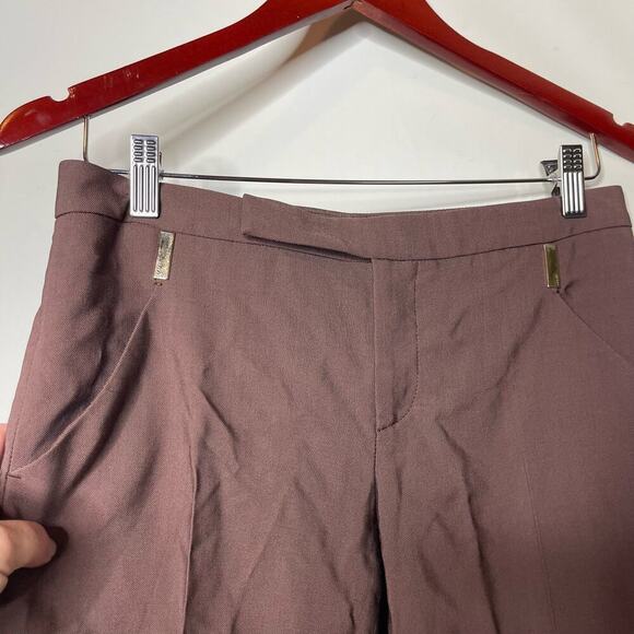 Gucci Slim Fit Low Rise Ankle Pants Womens 40 US 4 Chocolate Brown - Picture 3 of 11